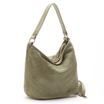 ASTRID Borsa A Tracolla Hobo Intrecciata Menta