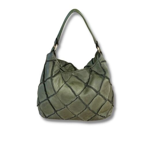 ALBA leather shoulder bag | Army Green