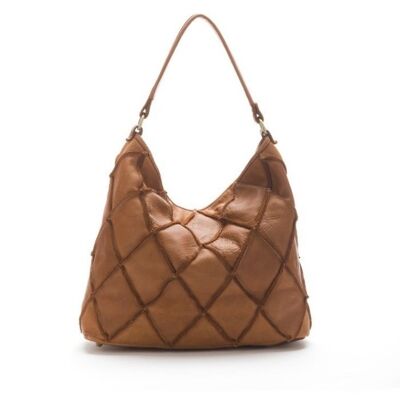 ALBA leather shoulder bag | Tan