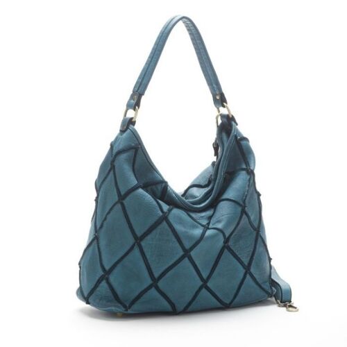 ALBA leather shoulder bag | Teal