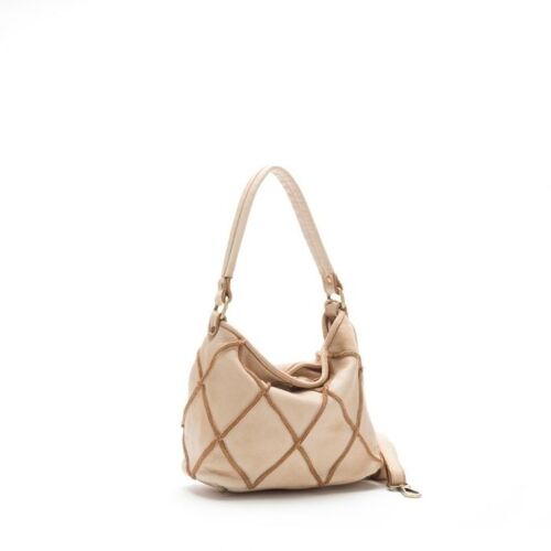 ALBA Small leather handbag | Beige
