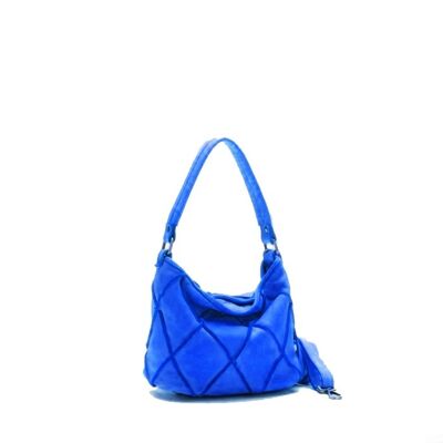 ALBA Petit sac à main en cuir | Bleu électrique