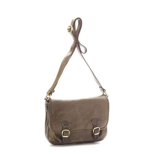 SASHA Cross Body Bag With Buckles | Army Green