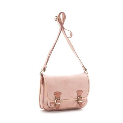 SASHA Cross Body Bag With Buckles | Blush