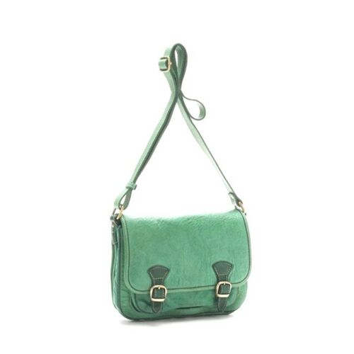 SASHA Cross Body Bag With Buckles | Emerald Green