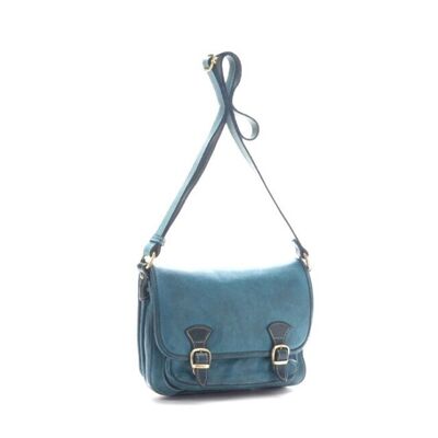 SASHA Cross Body Bag With Buckles | Teal