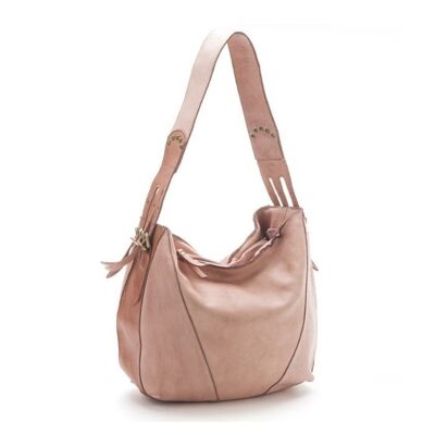 DAFNE Shoulder Bag with Buckles Blush