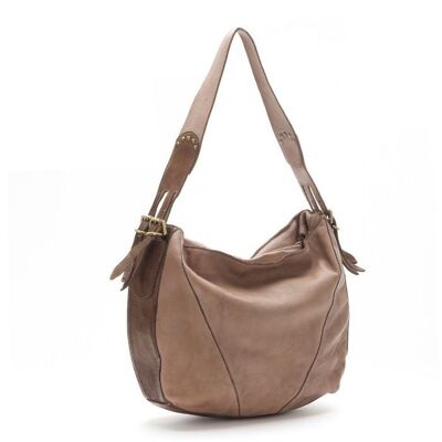 DAFNE Shoulder Bag with Buckles Taupe