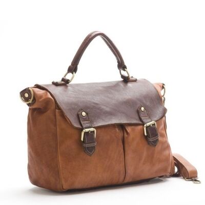 Gong Leather Satchel | Tan