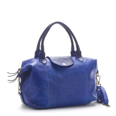 TIZIANA Bowler-Tasche groß | Elektrisches Blau