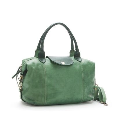 TIZIANA Large Bowler Bag | Emerald Green