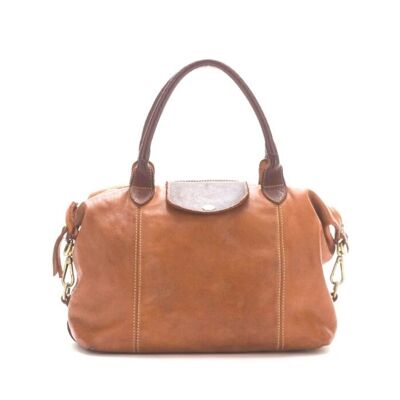 TIZIANA Large Bowler Bag | Tan