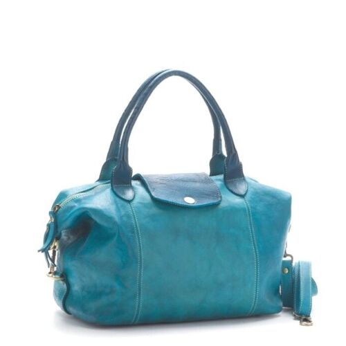 TIZIANA Large Bowler Bag | Turquoise