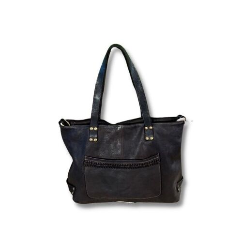 CLELIA Medium Soft Leather Shoulder Bag | Black