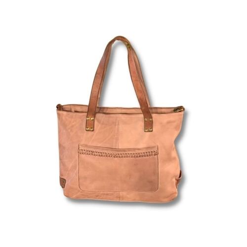 CLELIA Medium Soft Leather Shoulder Bag | Blush