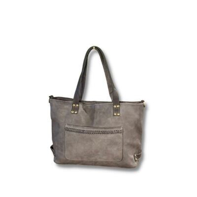 CLELIA Medium Soft Leather Shoulder Bag | Taupe