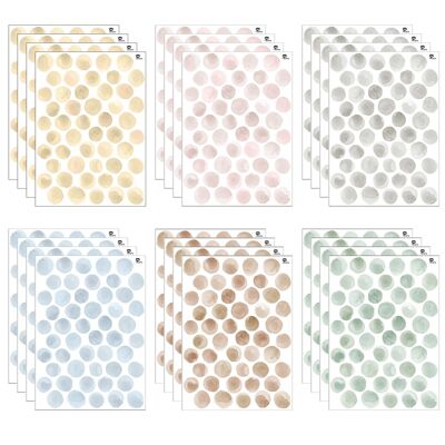 Watercolor polka dot decorative sticker pack 24 packs