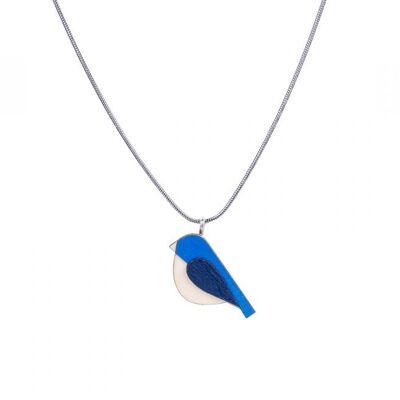 Halskette mit Holz Anhänger "Blue Bird Pendant"