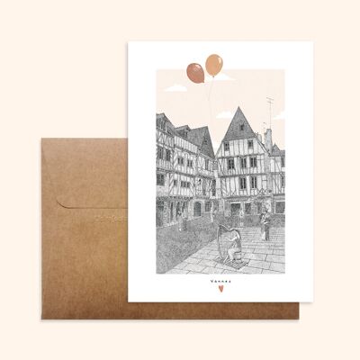 Postcard "Place Saint-Pierre - Vannes"