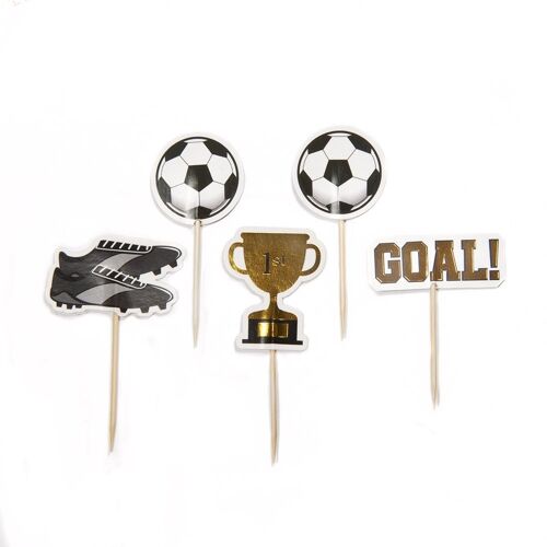 Football Cupcake Toppers  Foil