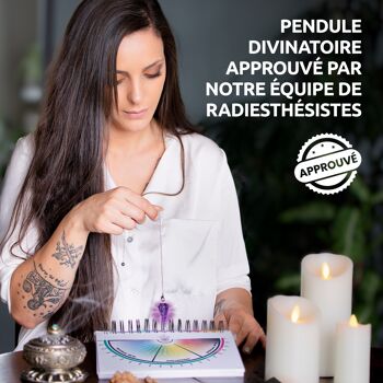 Pendule divinatoire de radiesthésie - Cône améthyste 6