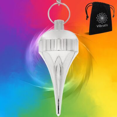 Dowsing divinatory pendulum - Silver cone