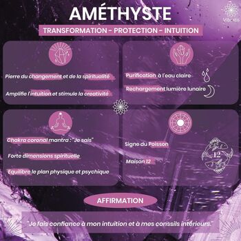 Pendule Divinatoire de Radiesthésie en Améthyste | Pierre de Sérénité, Concentration & Créativité 3