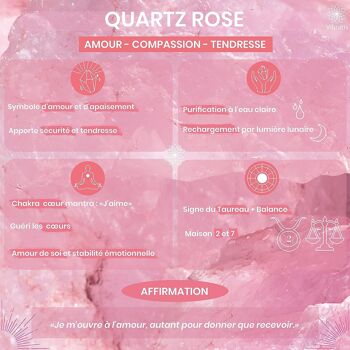 Pendule divinatoire de radiesthésie - Goutte quartz rose 2
