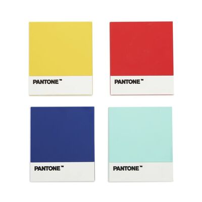 Posavasos,Pantone,x4,colores surt.,silicona