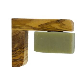 Porte-savon magnétique en bois d'olivier 4