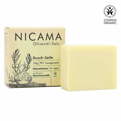 NICAMA Shower Soap - Olive Oil Salt