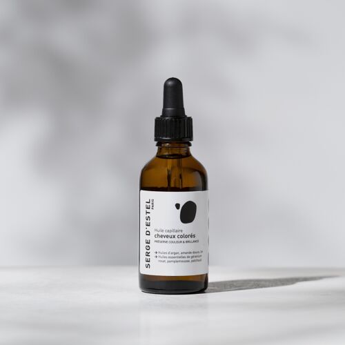 Sérum Cheveux Colorés 50ml - Huile d'Argan Bio- Amande Douce - Lin Bio - Vitamine E - 100% Vegan -  99,9% d’ingrédients d’origine naturelle.