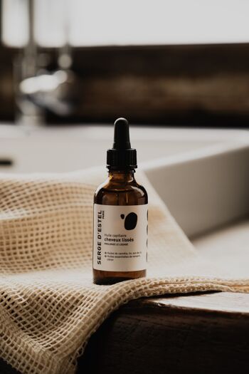 Sérum Cheveux secs  50ml - Huile de Camélia - Lin Bio - Son de riz - Vitamine E - 100% Vegan -  99,5% d’ingrédients d’origine naturelle. 3