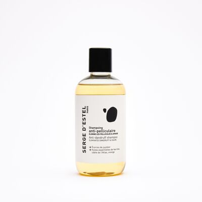 Shampoing sans sulfate anti pelliculaire 250 ml - Ecorces de Jujubier du Brésil - Huiles Essentielles Tea Tree - Cèdre de l'Atlas - Orange - 99,5% d'Origine naturelle - Certifié ECOCERT COSMOS NATURAL - VEGAN - Elimine & Stoppe l'apparition des pellicules