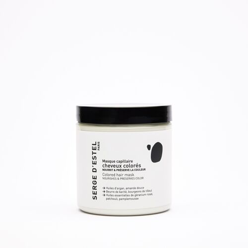 Masque Cheveux colorés - 98,9% Naturel - Vegan - Fortifie, restructure et maintient l’hydratation dans la fibre capillaire - 250g