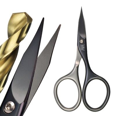 Manikure scissors, anthracite-colored