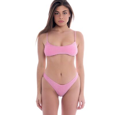 LUREX PINK BAND SWIMSUIT