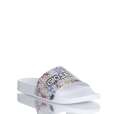 SANDALO BABY PAINT MULTICOLOR BIANCO