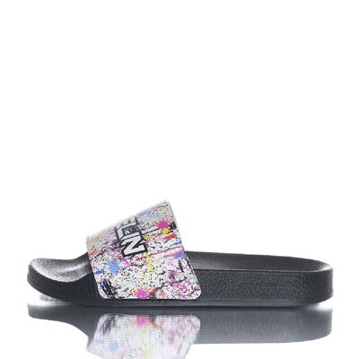 SANDALIA BEBE PINTURA MULTICOLOR NEGRO