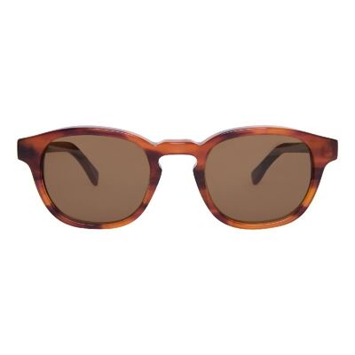 B094 - CRETA Sunglasses - STRIPED BROWN