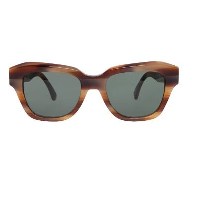 B102 - TURTLE Sunglasses - STRIPED BROWN