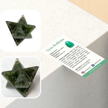 Orgonite Etoile Merkaba, Aventurine Verte 4