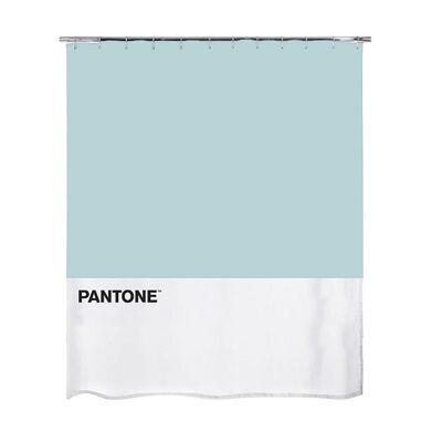 Cortina baño,Pantone,azul,poliéster