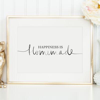 Poster 'Happiness is homemade' - A4