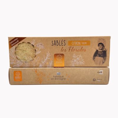 Caja de cartón 120g - Galletas de mantequilla de limón y tomillo