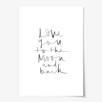 Affiche 'Love you to the moon and back' - DIN A4 3