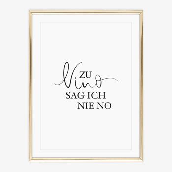Affiche 'Je ne dis jamais non à vino' - A4 2