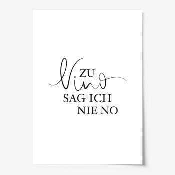 Affiche 'Je ne dis jamais non à vino' - A4 3