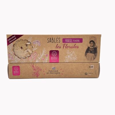 Caja de cartón 120g - Galletas de fresa/hinojo