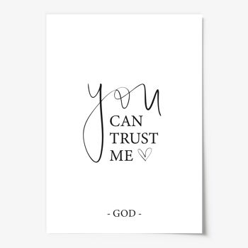 Affiche 'Tu peux me faire confiance - Dieu' - DIN A4 3